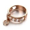 Fashion Creative Zircon Electroplating Disc Ring Rings 11