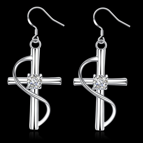 2018 New Cross-border Popular Elongated Cross Earrings Earrings 7