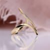 Fashion Exaggerated Curve Rose Gold Women Ring Rings 11