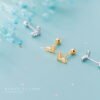 Tremella Studs Female Small Diamond Love Sweet Earrings 9