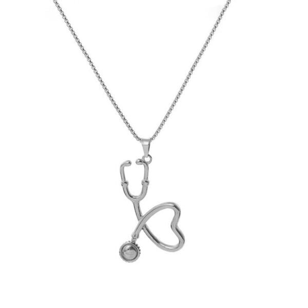 Gold Plated Titanium Steel Necklace Creative Nurse Necklaces 5