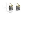Small Lock Earrings Vintage Checkerboard Earrings Earrings 15 Small Lock Earrings Vintage Checkerboard Earrings Earrings 15