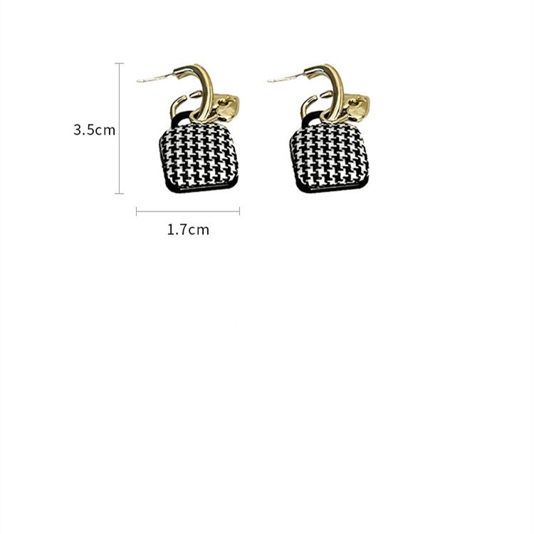 Small Lock Earrings Vintage Checkerboard Earrings Earrings 5 Small Lock Earrings Vintage Checkerboard Earrings Earrings 5