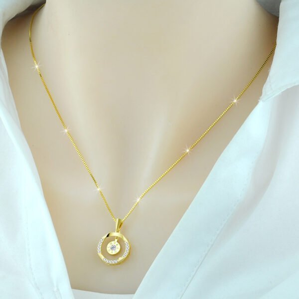 Women’s 925 Sterling Silver Plated 18k Yellow Gold Love Necklace Necklaces 5