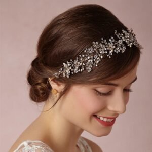 Pure Handmade Gold And Silver Crystal Bridal Hair Accessories Accessories