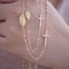 Vintage Cross 18K Gold Necklace Bracelet Necklaces 13