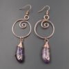 Earrings Accessorized With Natural Amethyst Eggplant Roses Earrings 12 Earrings Accessorized With Natural Amethyst Eggplant Roses Earrings 12