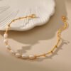 Pearl Gold Round Bead Copper Chain Accessories 8 Pearl Gold Round Bead Copper Chain Accessories 8