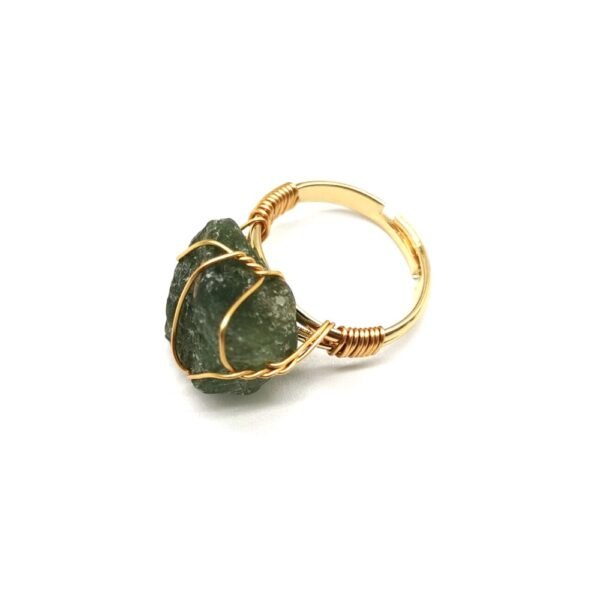 Personality Hand Wrapped Rough Stone Agate Ring Rings 11