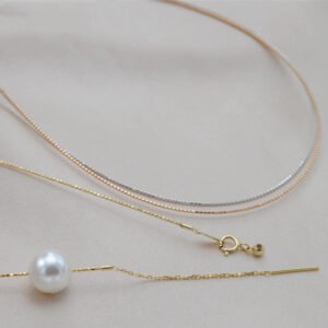 Collar Adjustment Chain 18K Gold Necklace Sleeve Chain Empty Holder DIY Accessories Necklaces