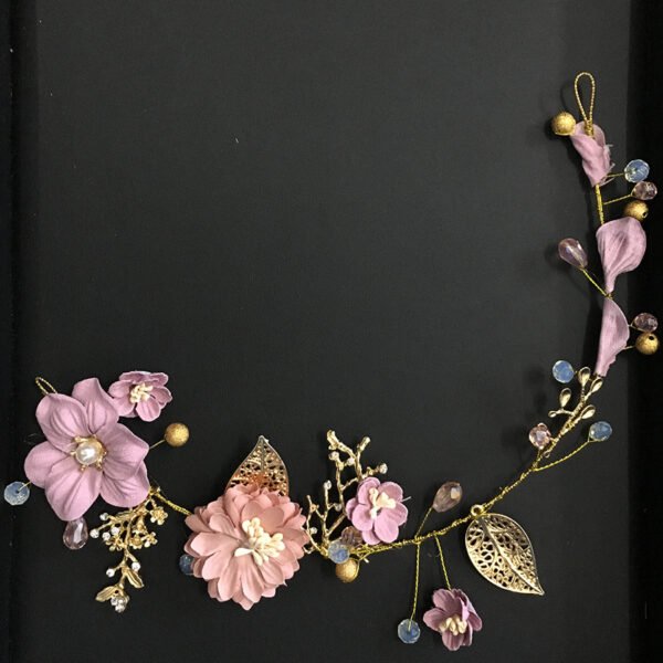 Handmade Head Gold Leaf Branch Flower Wedding Hair Accessories Accessories 6