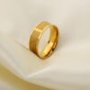 Gold Plated Stainless Steel Chunky Ring Rings 16