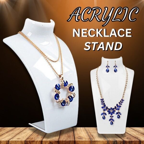 Acrylic Display Stand Necklace Pendant Bust Mannequin Earring Jewelry Chain Show Necklaces 10
