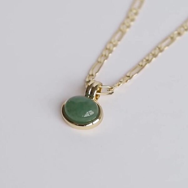 Natural Stone Necklace Real Gold Simple Necklaces 5