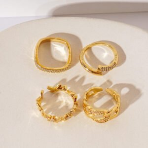 Korean Live Mouth Copper Ring  Wide Face Profiled Girlfriends Rings