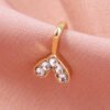 Gold rhinestone nose ring, mini crown rhinestone nose ring, piercing crown nose clip Rings 18