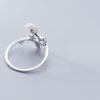 Fashion Silver Ring With Flowers Leaves And Diamonds Rings 13