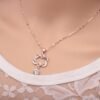 Korean Style White Gold Heart Necklace Double Heart Necklaces 11 Korean Style White Gold Heart Necklace Double Heart Necklaces 11