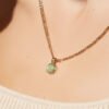 Natural Stone Necklace Real Gold Simple Necklaces 14