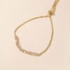 Brass Gold Plated Long Micropaved Zircon Pendant Shrink Pulled Brass Bead Bracelet Bracelets 18 Brass Gold Plated Long Micropaved Zircon Pendant Shrink Pulled Brass Bead Bracelet Bracelets 18