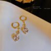 Sense Of Diamond Crystal Love Ear Buckle Female Super Fairy All-match Earrings 13