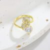 Pastoral Vintage Drop Zircon Ring Rings 10
