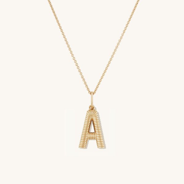 Personalized Simple Letter Necklace Fashion Creative Pattern Gold 26 Letter Necklaces 5