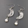Natural Tigereye Moon Earrings Fashion OL Pearl Earrings AliExpress Amazon Sources Earrings 13