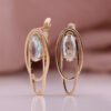Rose Gold Coconut Circle Hollow Colored Zircon Earrings Earrings 10 Rose Gold Coconut Circle Hollow Colored Zircon Earrings Earrings 10