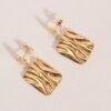 Pleated Metal Texture Shiny Geometric Earrings Earrings 11