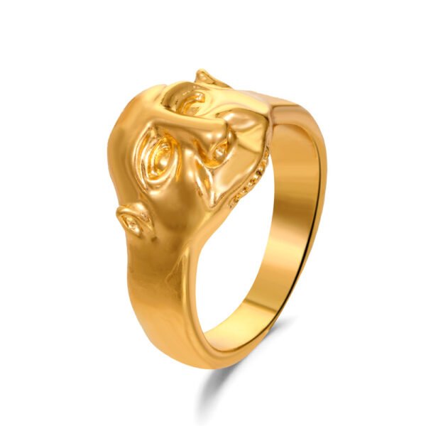 Retro Abstract Face Ring Exaggerated Personality Creative Alloy Rings 4