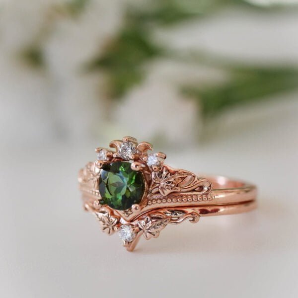 European And American Rose Gold Plated Engagement Ring Rings 9