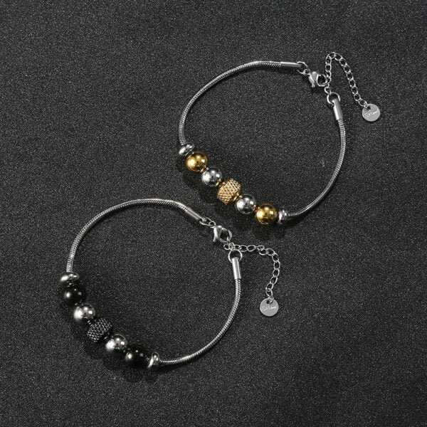 High Quality Waterproof Gold-plated Gun Black Two-color Accessories Snake Bone Bracelet Bracelets 3