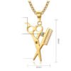 Creative Simple Scissors Comb Pendant Necklace Necklaces 14