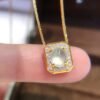 Water Shell Pure Natural Jade Diamond 18K Gold Necklace Necklaces 19