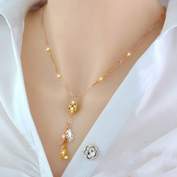 925 Sterling Silver 18K Color Gold Necklace Necklaces 11