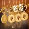 Gold Retro Round Brand Pure Jewelry Necklace Necklaces 16 Gold Retro Round Brand Pure Jewelry Necklace Necklaces 16