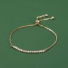 Brass Gold Plated Long Micropaved Zircon Pendant Shrink Pulled Brass Bead Bracelet Bracelets 22 Brass Gold Plated Long Micropaved Zircon Pendant Shrink Pulled Brass Bead Bracelet Bracelets 22