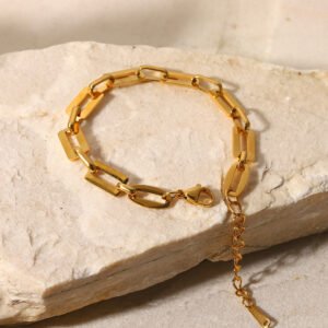 18K Gold-plated Square Chain Bracelet Bracelets