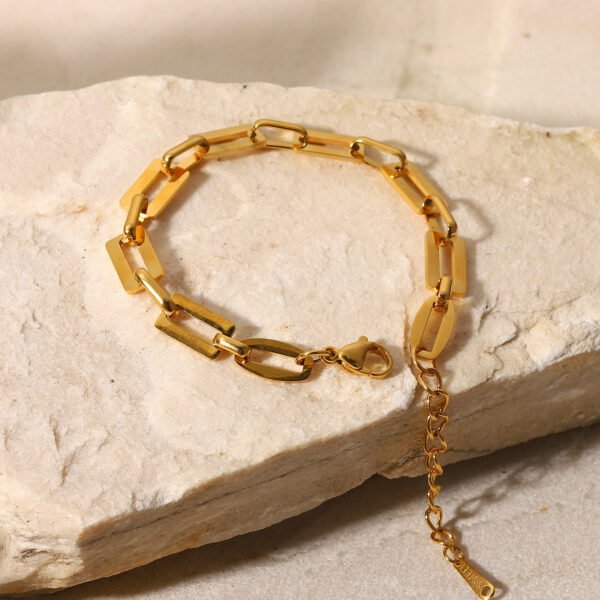 18K Gold-plated Square Chain Bracelet Bracelets 3