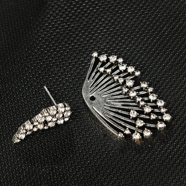 Alloy Diamond Wing Earrings Asymmetrical Multi-layer Stud Earrings Earrings 6