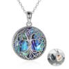 Tree of Life Locket Necklace Jewelry for Women Sterling Silver Celtic Family Tree Abalone Shell Lockets Jewelry Gifts for Mom Daughter Necklaces 10