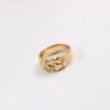 Gold Nugget Ring Titanium Steel Plated 18k Gold Rings 10