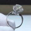 925 Silver Gold Plated Moissanite Ring Women Rings 10