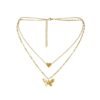 Cartoon Fashion Three-dimensional Butterfly Necklace Cute Love Butterfly Double Clavicle Chain Necklaces 9