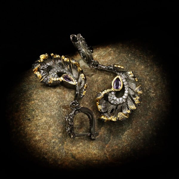 Black And Gold Two-tone Earrings Earrings 7