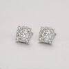 S925 Sterling Silver Geometric Diamond Stud Earrings Earrings 8