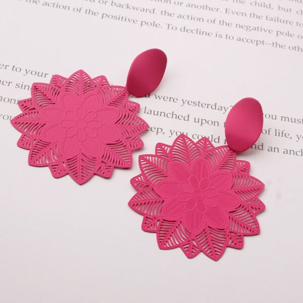 Exaggerated Sen-line Black Flower Earrings Earrings 8
