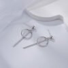 Ins Simple Style S925 Sterling Silver Geometric Circle Earrings Earrings 16