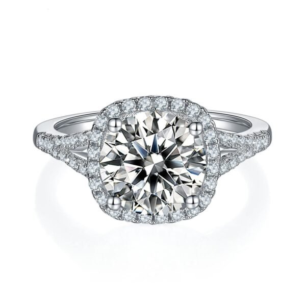 Silver Plated White Gold Moissanite Women’s Ring Rings 6